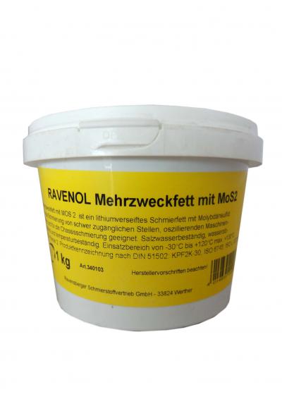 Смазка RAVENOL Mehrzweckfett m.MOS 2 (1кг).