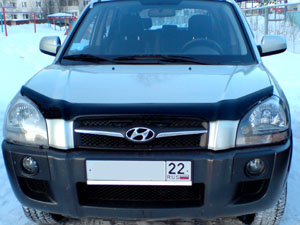 Дефлектор капота Hyundai Tucson 2005 - 2008.