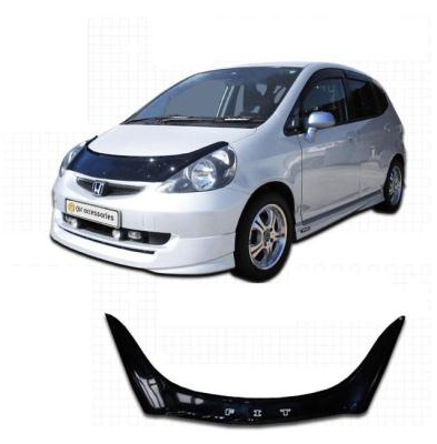 Дефлектор капота Classic черный Honda Fit 2001 - 2006.