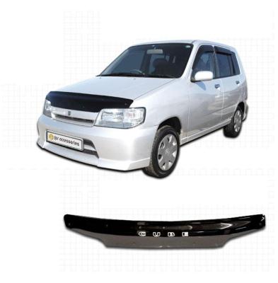 Дефлектор капота Classic черный Nissan Cube 1998 - 2002.