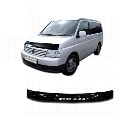 Дефлектор капота Classic черный Honda StepWagon 2002 - 2004.