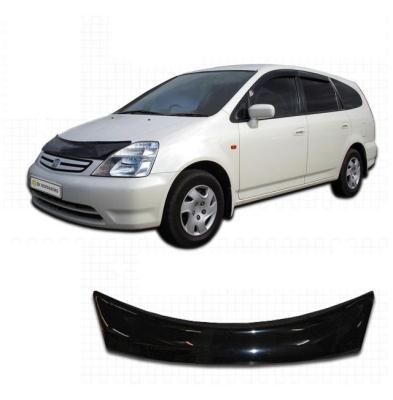 Дефлектор капота Classic черный Honda Stream 2000 - 2004.