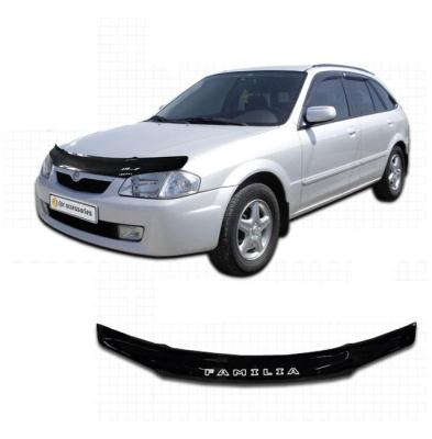 Дефлектор капота Classic черный Mazda Familia 1997 - 2001.