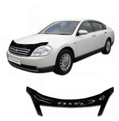 Дефлектор капота Classic черный Nissan Teana 2003 - 2008.