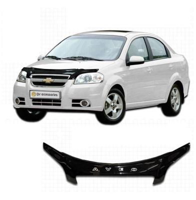 Дефлектор капота Classic черный Chevrolet Aveo (седан) 2006 - 2011.