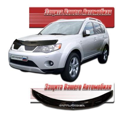 Дефлектор капота Classic черный Mitsubishi Outlander XL 2007.