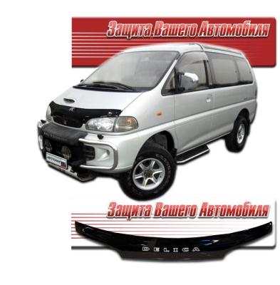 Дефлектор капота Classic черный Mitsubishi Delica 1994.