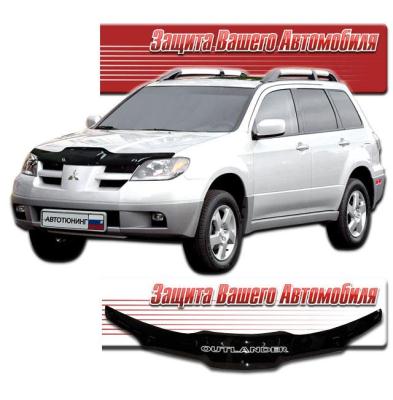 Дефлектор капота Classic черный Mitsubishi Outlander 2003.