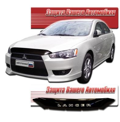 Дефлектор капота Classic черный Mitsubishi Lancer 2007.