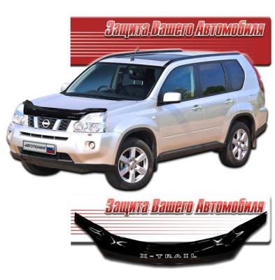 Дефлектор капота Classic черный Nissan X-Trail 2007.