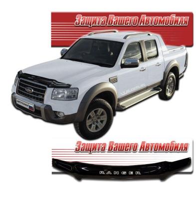 Дефлектор капота Classic черный Ford Ranger 2008.