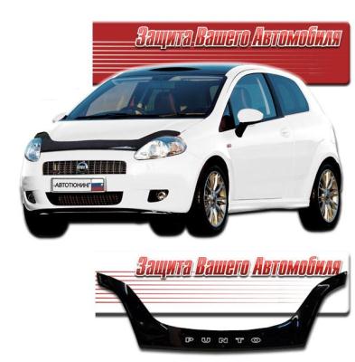 Дефлектор капота Classic черный Fiat Punto 2008 - наст. время.