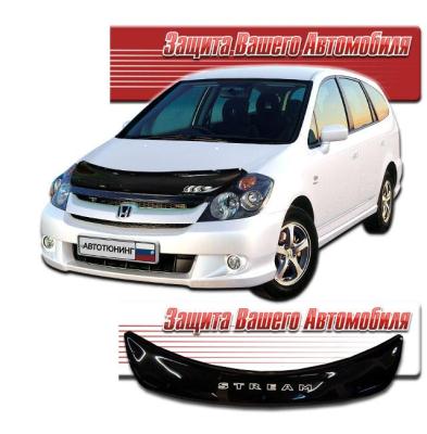 Дефлектор капота Classic черный Honda Stream 2004.