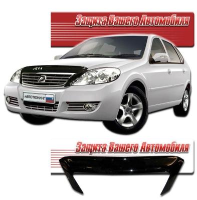 Дефлектор капота Classic черный Lifan Breez 2008.