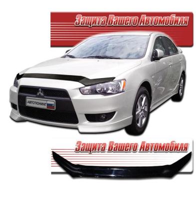 Дефлектор капота Classic черный Mitsubishi Lancer 2007.