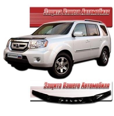 Дефлектор капота Classic черный Honda Pilot 2009.