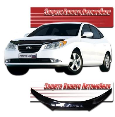 Дефлектор капота Classic черный Hyundai Elantra 2009.