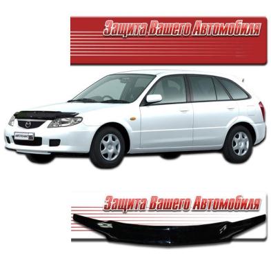 Дефлектор капота Classic черный Mazda Familia 2002.