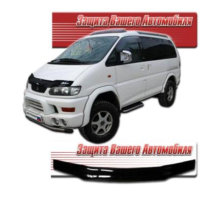 Дефлектор капота Classic черный Mitsubishi Delica 1997.