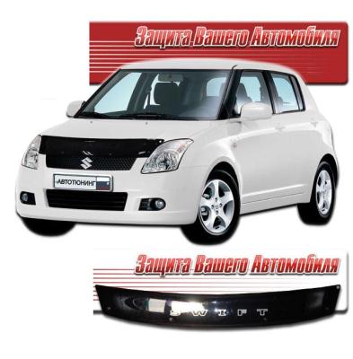 Дефлектор капота Classic черный Suzuki Swift 2004.