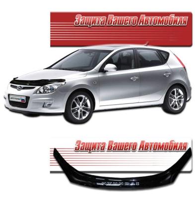 Дефлектор капота Classic черный Hyundai i30 2008 - 2012.