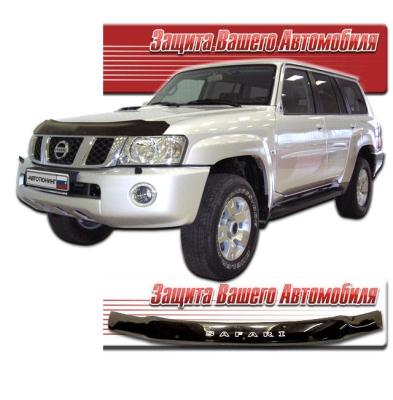 Дефлектор капота Classic черный Nissan Safari 2005.