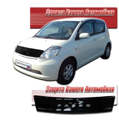 Дефлектор капота Classic черный Toyota Passo 2004.