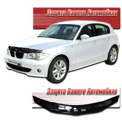 Дефлектор капота Classic черный BMW 1 2004 - 2010.