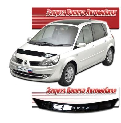 Дефлектор капота Classic черный Renault Scenic 2006.