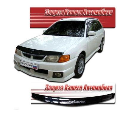 Дефлектор капота Classic черный Nissan Wingroad 1999 - 2000.