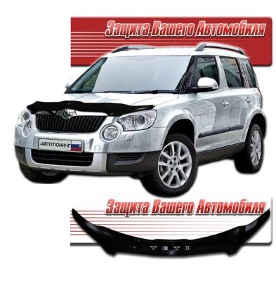 Дефлектор капота Classic черный Skoda Yeti 2009.