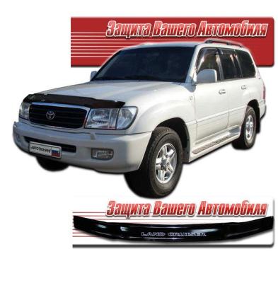 Дефлектор капота Classic черный Toyota Land Cruiser 100 1998 - 2002.