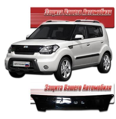 Дефлектор капота Classic черный KIA Soul 2008 - 2011.