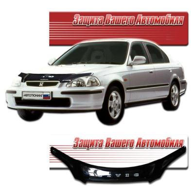 Дефлектор капота Classic черный Honda Civic 1995 - 2000.