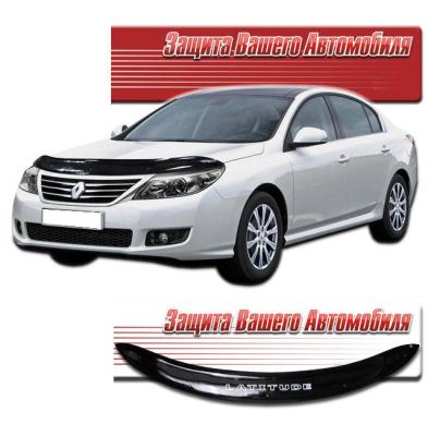 Дефлектор капота Classic черный Renault Latitude 2010.