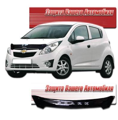 Дефлектор капота Classic черный Chevrolet Spark 2011 - наст. время.