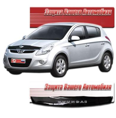 Дефлектор капота Classic черный Hyundai i20 2009.