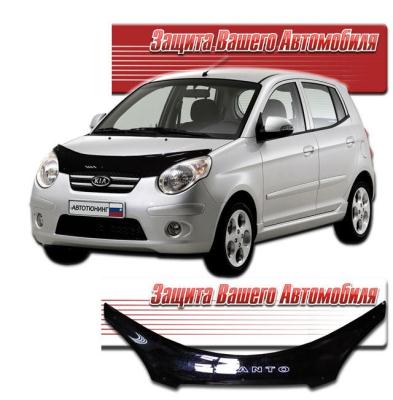 Дефлектор капота Classic черный KIA Picanto 2007.