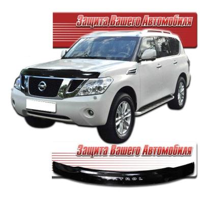 Дефлектор капота Classic черный Nissan Patrol 2011.