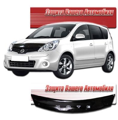 Дефлектор капота Classic черный Nissan Note 2010.