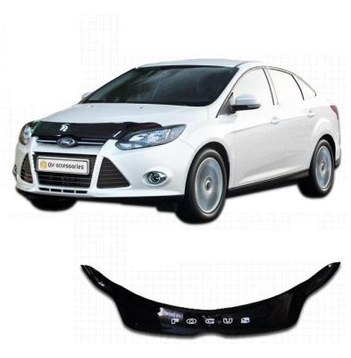 Дефлектор капота Classic черный Ford Focus (седан) 2011.