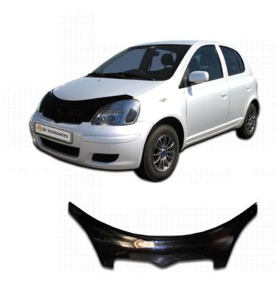 Дефлектор капота Classic черный Toyota Yaris 1999 - 2003.