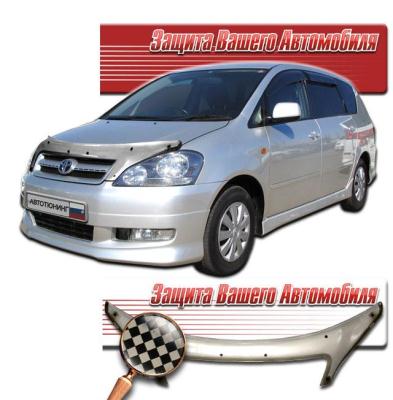 Дефлектор капота Шелкография черная Toyota Ipsum 2001 - 2003.