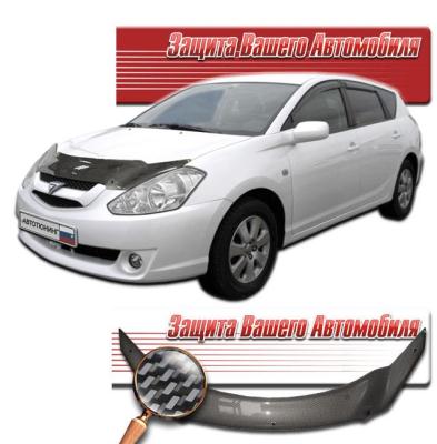 Дефлектор капота Шелкография "карбон" серебро Toyota Caldina 2002.