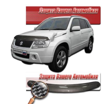 Дефлектор капота Шелкография "карбон" серебро Suzuki Escudo 2005 - наст. время.