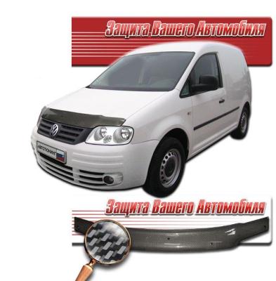 Дефлектор капота Шелкография "карбон" серебро Volkswagen Caddy 2004.