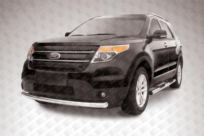 Защита переднего бампера d76 Ford Explorer 2012.