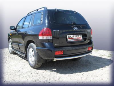 Защита заднего бампера d57 Hyundai Santa Fe (Classic).