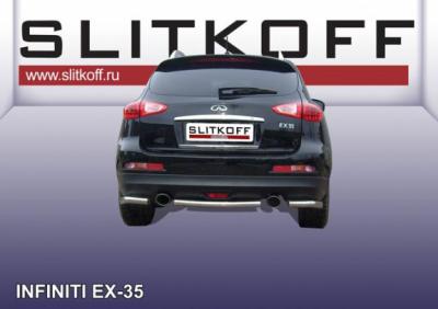 Защита заднего бампера d57 Infiniti EX35 2008.