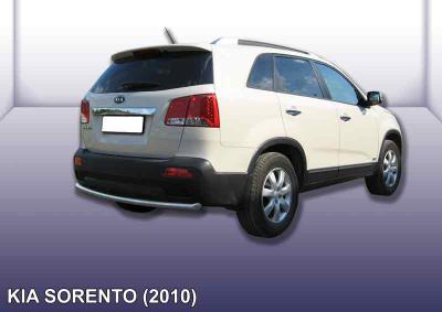 Защита заднего бампера  d57 радиусная KIA SORENTO 2010.